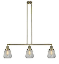 Innovations Lighting 213-AB-G142 - Chatham - 3 Light - 39 inch - Antique Brass - Stem Hung - Adjustable Island Light