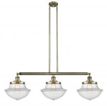 Innovations Lighting 213-AB-G542 - Oxford - 3 Light - 42 inch - Antique Brass - Stem Hung - Adjustable Island Light