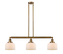 Innovations Lighting 213-BB-G71 - Bell - 3 Light - 41 inch - Brushed Brass - Stem Hung - Adjustable Island Light