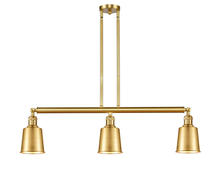 Innovations Lighting 213-SG-M9-SG - Addison - 3 Light - 38 inch - Satin Gold - Stem Hung - Adjustable Island Light