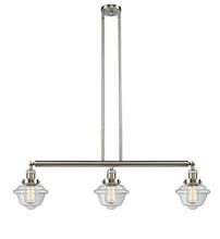 Innovations Lighting 213-SN-G532 - Oxford - 3 Light - 40 inch - Brushed Satin Nickel - Stem Hung - Adjustable Island Light