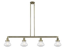 Innovations Lighting 214-AB-G322 - Olean - 4 Light - 51 inch - Antique Brass - Stem Hung - Adjustable Island Light