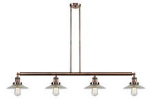 Innovations Lighting 214-AC-G2 - Halophane - 4 Light - 53 inch - Antique Copper - Stem Hung - Island Light
