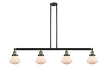 Innovations Lighting 214-BAB-G321 - Olean - 4 Light - 51 inch - Black Antique Brass - Stem Hung - Adjustable Island Light