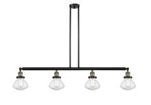 Innovations Lighting 214-BAB-G324 - Olean - 4 Light - 51 inch - Black Antique Brass - Stem Hung - Adjustable Island Light