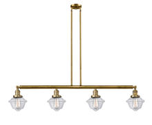 Innovations Lighting 214-BB-G532 - Oxford - 4 Light - 52 inch - Brushed Brass - Stem Hung - Adjustable Island Light