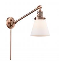 Innovations Lighting 237-AC-G61 - Cone - 1 Light - 8 inch - Antique Copper -Adjustable Swing Arm