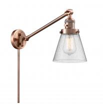 Innovations Lighting 237-AC-G64 - Cone - 1 Light - 8 inch - Antique Copper -Adjustable Swing Arm