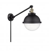 Innovations Lighting 237-BAB-HFS-84-BK - Hampden - 1 Light - 9 inch - Black Antique Brass -Adjustable Swing Arm