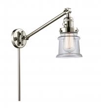 Innovations Lighting 237-PN-G182S - Canton - 1 Light - 8 inch - Polished Nickel -Adjustable Swing Arm