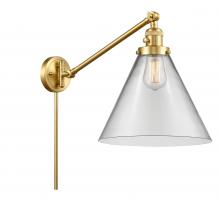 Innovations Lighting 237-SG-G42-L - Cone - 1 Light - 12 inch - Satin Gold -Adjustable Swing Arm