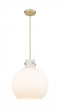 Innovations Lighting 410-1PM-CB-G410-14WH - Newton Sphere - 1 Light - 14 inch - Champagne Bronze - Cord hung - Pendant