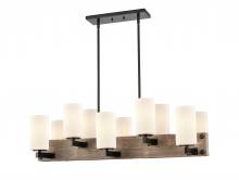 Innovations Lighting 424-10CH-BK-W - Diego - 10 Light - 37 inch - Matte Black - Stem hung - Island Light