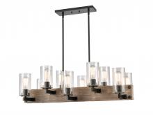 Innovations Lighting 424-10CH-BK-SDY - Diego - 10 Light - 37 inch - Matte Black - Stem hung - Island Light