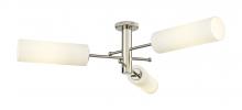 Innovations Lighting 434-3F-PN-G434-12WH - Crown Point - 3 Light - 34 inch - Polished Nickel - Semi-Flush Mount