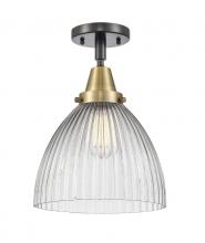 Innovations Lighting 447-1C-BAB-G222 - Seneca Falls - 1 Light - 10 inch - Black Antique Brass - Semi-Flush Mount
