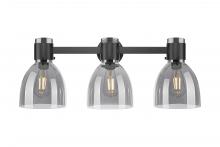 Innovations Lighting 464-3W-BK-G464D-7SM - Lawton Bell - 3 Light - 27 inch - Matte Black - Bath Vanity Light