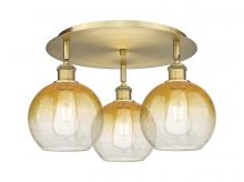 Innovations Lighting 516-3C-BB-G483-8AM - Brookhaven Globe - 3 Light - 20 inch - Brushed Brass - Semi-Flush Mount