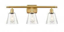 Innovations Lighting 516-3W-SG-G454 - Caton - 3 Light - 25 inch - Satin Gold - Bath Vanity Light