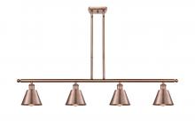 Innovations Lighting 516-4I-AC-M8-LED - Smithfield - 4 Light - 48 inch - Antique Copper - Stem hung - Island Light