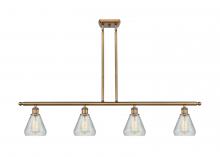 Innovations Lighting 516-4I-BB-G275-LED - Conesus - 4 Light - 48 inch - Brushed Brass - Stem hung - Island Light