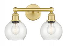 Innovations Lighting 616-2W-SG-G124-6 - Athens - 2 Light - 15 inch - Satin Gold - Bath Vanity Light