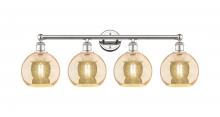Innovations Lighting 616-4W-PN-G128-8 - Athens - 4 Light - 35 inch - Polished Nickel - Bath Vanity Light
