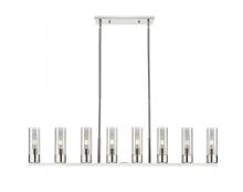 Innovations Lighting 617-8I-PN-G617-8SM - Boreas - 6 Light - 48 inch - Polished Nickel - Linear Pendant