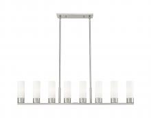 Innovations Lighting 617-8I-SN-G617-8WH - Boreas - 6 Light - 48 inch - Satin Nickel - Linear Pendant