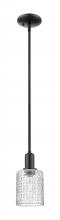 Innovations Lighting 716-1S-BK-G112C-5CL - Cobbleskill - 1 Light - 5 inch - Matte Black - Stem hung - Mini Pendant