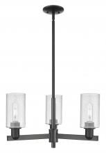 Innovations Lighting 716-3CR-BK-G804 - Clymer - 3 Light - 26 inch - Matte Black - Stem hung - Flush Mount