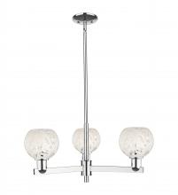 Innovations Lighting 716-3CR-PC-G1216-6WM - White Mouchette - 3 Light - 28 inch - Polished Chrome - Stem hung - Flush Mount