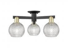 Innovations Lighting 716-3F-BAB-G122C-6CL - Athens - 3 Light - 23 inch - Black Antique Brass - Semi-Flush Mount