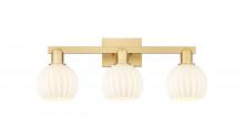 Innovations Lighting 716-3W-SG-G1217-6WV - White Venetian - 3 Light - 25 inch - Satin Gold - Bath Vanity Light