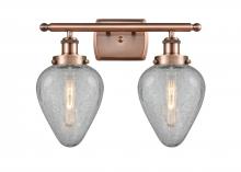 Innovations Lighting 916-2W-AC-G165 - Geneseo - 2 Light - 16 inch - Antique Copper - Bath Vanity Light