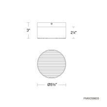 Modern Forms US Online FMW258605S-BK - Tuck III Outdoor Flush Mount Light