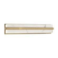 Capital 161211AD - 4.75" W x 24" H ADA Integrated LED Vanity Bath Bar in Aged Brass with Alabaster Glass