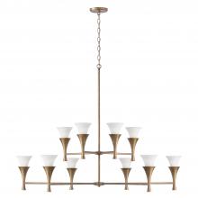 Capital 455701ML - 10-Light Two-Tier Chandelier in Mystic Luster with Soft White Glass
