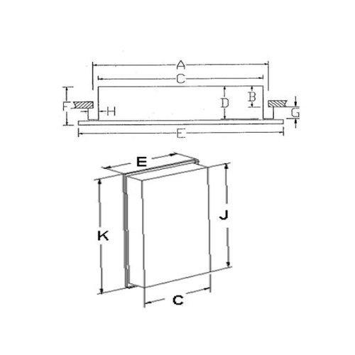 Horizon, Recessed,16 in.W x 26 in.H,Plastic Body, Frameless Mirrored Door.
