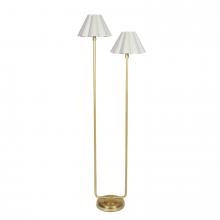 Regina Andrew 14-1066NB-WT - Regina Andrew Polly Floor Lamp (Natural Brass with White Scalloped Shade)