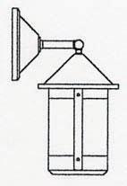 Arroyo Craftsman BB-8WOF-MB - 8" berkeley wall mount - wet rated