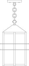 Arroyo Craftsman BEH-7TN-BZ - 7" bexley pendant
