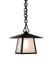Arroyo Craftsman CH-8TRM-BZ - 8" carmel pendant with t-bar overlay