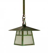 Arroyo Craftsman CSH-8HAM-S - 8" carmel stem hung pendant with hillcrest overlay
