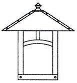 Arroyo Craftsman EW-16HFWO-BZ - 16" evergreen flush wall mount with hummingbird filigree