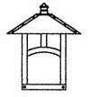 Arroyo Craftsman EW-9HFGW-VP - 9" evergreen flush wall mount with hummingbird filigree