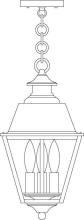 Arroyo Craftsman INH-8MRRM-AC - 8" inverness pendant with metal roof