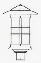 Arroyo Craftsman NP-14LTN-RB - 14" newport long body post mount fixture