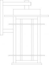 Arroyo Craftsman OPB-11OF-RC - 11" oak park wall mount