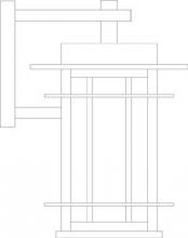 Arroyo Craftsman OPB-7OF-P - 7" oak park wall mount